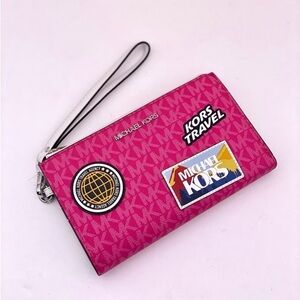 Michael Kors Jet Set Travel DoubleZip Wallet Wristlet